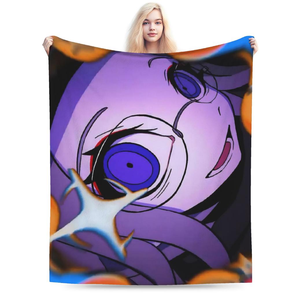 Eito HUNDRED LINE Knitted Blankets Flannel Last Defense Academy Lightweight Throw Blankets for Outdoor Travel Bedspread