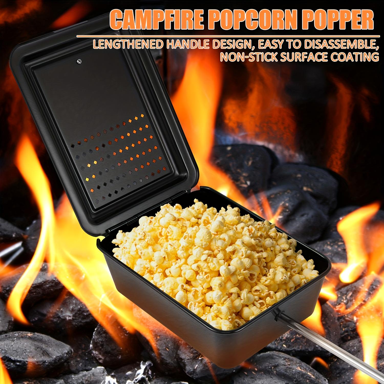 1pc Metal Popcorn Maker Tool,Easy Use DIY Homemade Popcorn Machine for Outdoor Picnics, BBQs,Parties, Popcorn Gifts, Party Accessories
