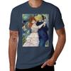 Ballo a Bougival Pittura di Renoir Maglietta T Shirt Per Unisex 100 Percento Cotone Maglietta Unisex Cotone 100 Maglietta