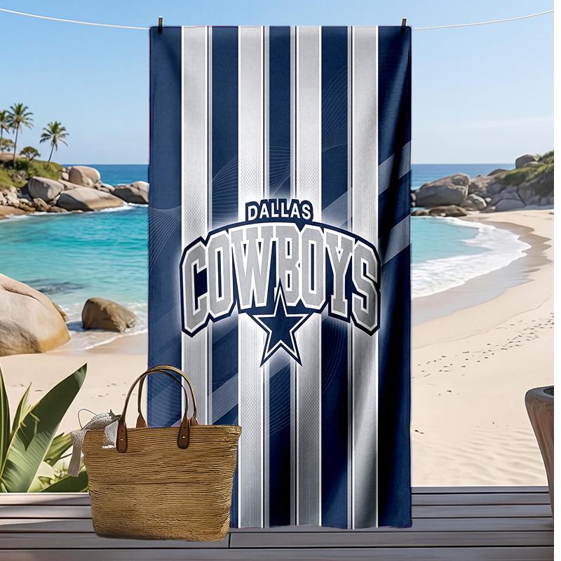 Asciugamano da Spiaggia Stampa Dallas Cowboys Morbido Portatile Asciugatura Rapida?Asciugamano Asciutto Per Piscina Vacanza Estiva Sport all'Aperto