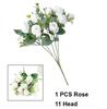 Fiori Artificiali Rosa di Seta Foglie di Eucalipto Bianco Bouquet di Peonie Fiore Finto per Tavolo Matrimonio Festa Vaso Arredamento Casa
