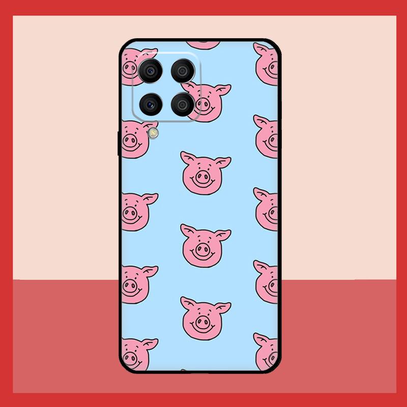 Cute Pink Pig Case For Samsung Galaxy M56 M12 M06 M32 M52 M35 M55 M15 M11 M13 M14 M16 M36 M31 M53 M34 M54