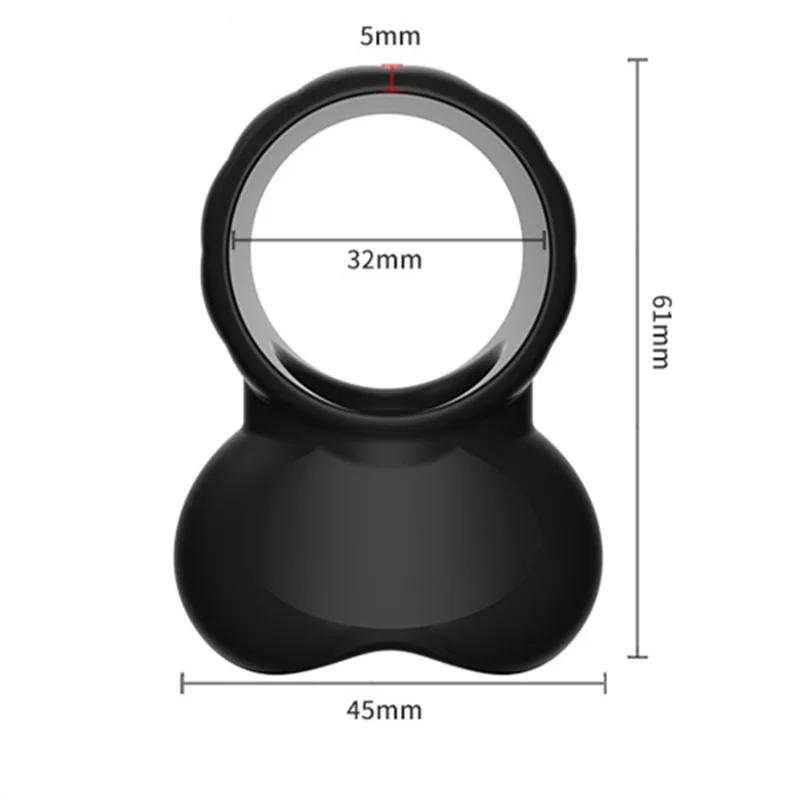 Delay Ejaculation Penis Rings Male Dick Erection Stretcher Extender Erotic Cock Rings Sex Toys for Men Double Cockring BDSM Toys