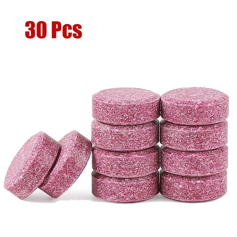 30/50Pcs Car Solid Cleaner Windscreen Cleaner Wiper Effervescent Tablets Auto Glass Water Toilet Cleaning Car Accessories