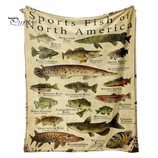 

Одеяло с рыбными знаниями, разное цифровое, с изображением рыб и их имен, машинная стирка, подарок рыбаку, фланелевое одеяло для кровати, дивана, дивана на все времена года M