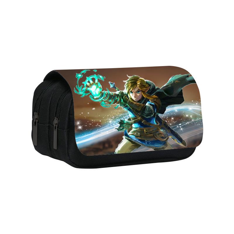 Zelda Legend Double-Layer Pencil Case: King's Tear Design for School Students