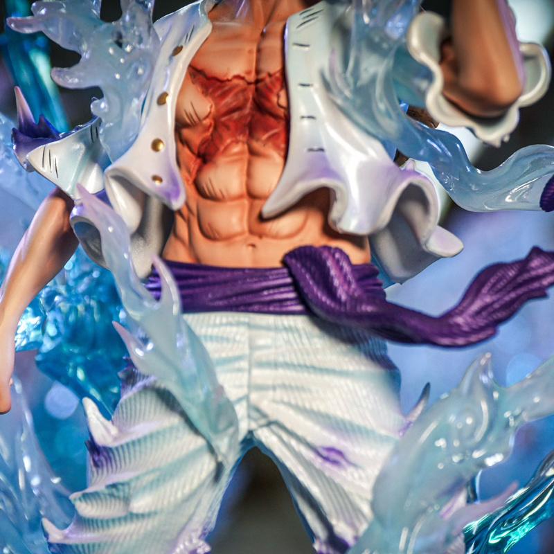 One Piece Statue - Nika Luffy mit Spezialeffekten GK Flash Anime Figur Sammlermodell Spielzeug Ornament Kinderpuppe Weihnachtsgeschenke