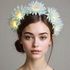 1PC LED Light New Simulation Flower Women Girl Beach Headband Wedding Birthday Favor Hairband Garland Hairband Glowing Wreath