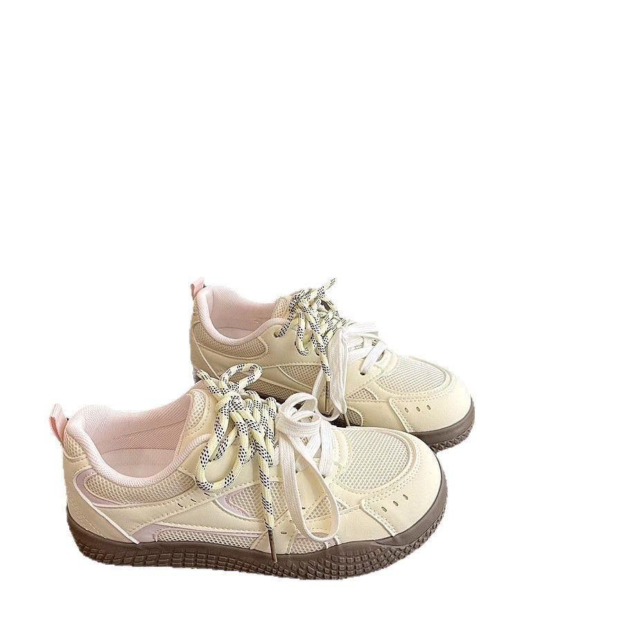 Summer mesh breathable versatile shoes trendy round head ugly cute board shoes