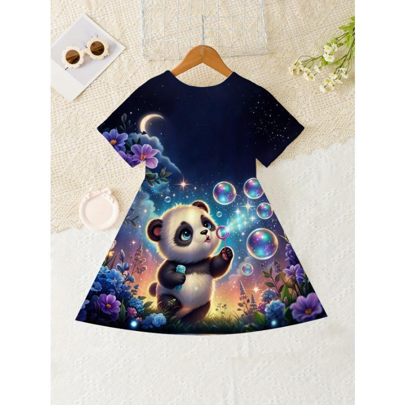 Girls' Dress, Suitable for Parties And Everyday Wear, Sweet Princess Dress, Lightweight Spring And Summer Outfit, Easy to Handwash,