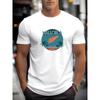 European Size Men's Casual Summer Short Sleeve T-Shirt - Mallorca Swim Camp Graphic Print, Lightweight Breathable Round Neck Tee for Beach Vacations