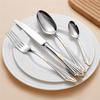 Palace Embossed 304 Stainless Steel Cutlery Set Gold Plated Wedding Table Decoration Forks and Spoons Knifves Luxury Dinnerware