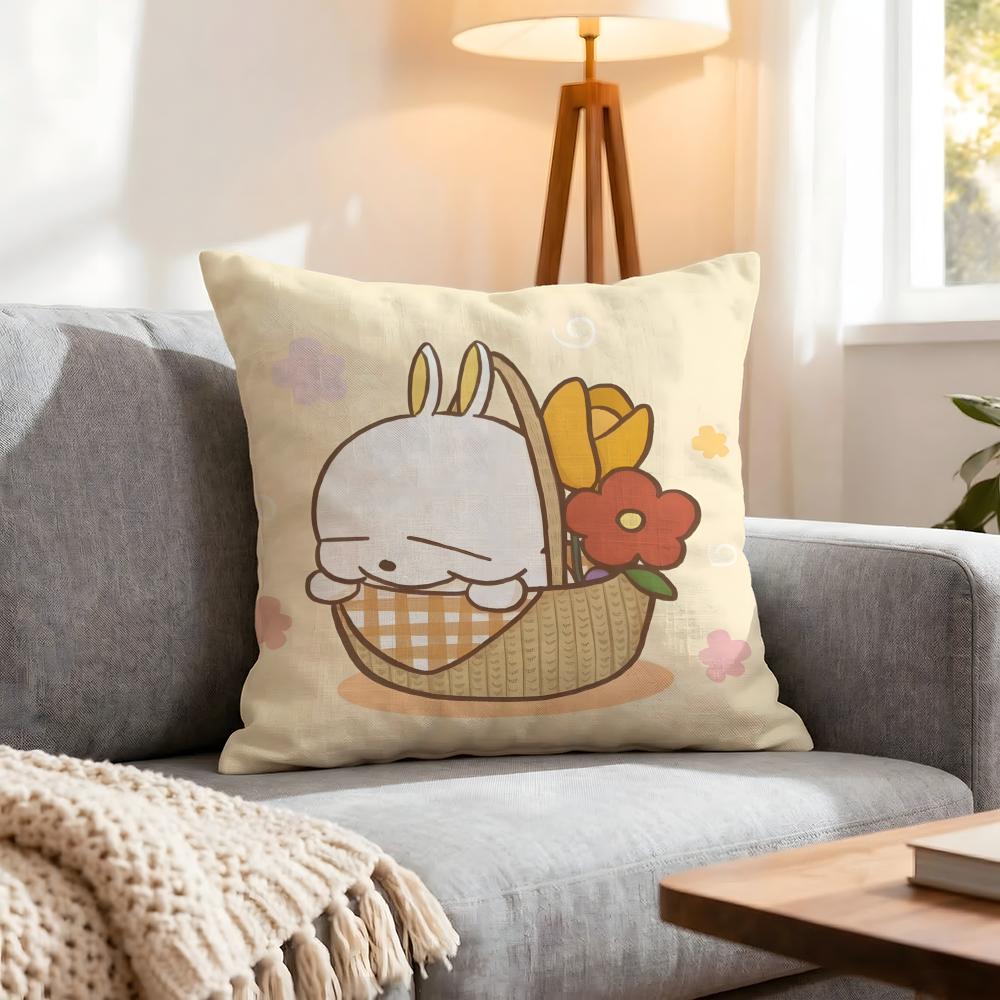 Character Mashimaro Cushion Cover 1Pcs Decorative Covers Soft Cushion Case For Sofa Couch Decor 40X40 45X45 Pillowcases