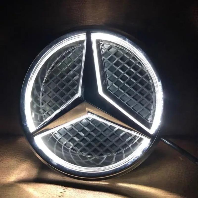 Trslc8 For MERCEDES-BENZ Car Sticker Mercedes-Benz W213 E-Class Front Grille LED Illuminated Star Emblem - White/Blue/Red Lights (2016-