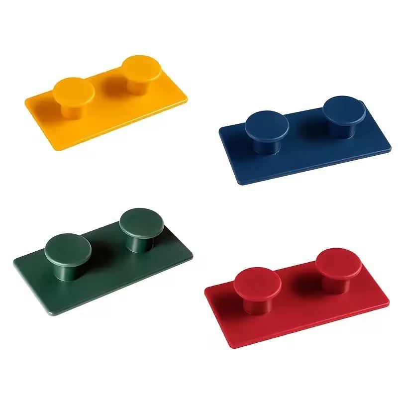 1/4pcs Creative Building Blocks Shaped Fridge Magnets Magnetic Block Hooks For Refrigerator Decorative Magnets