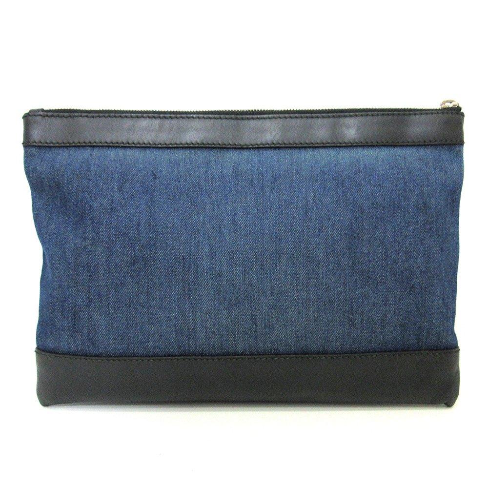 Used BALENCIAGA Navy clipClutch bag denim Women