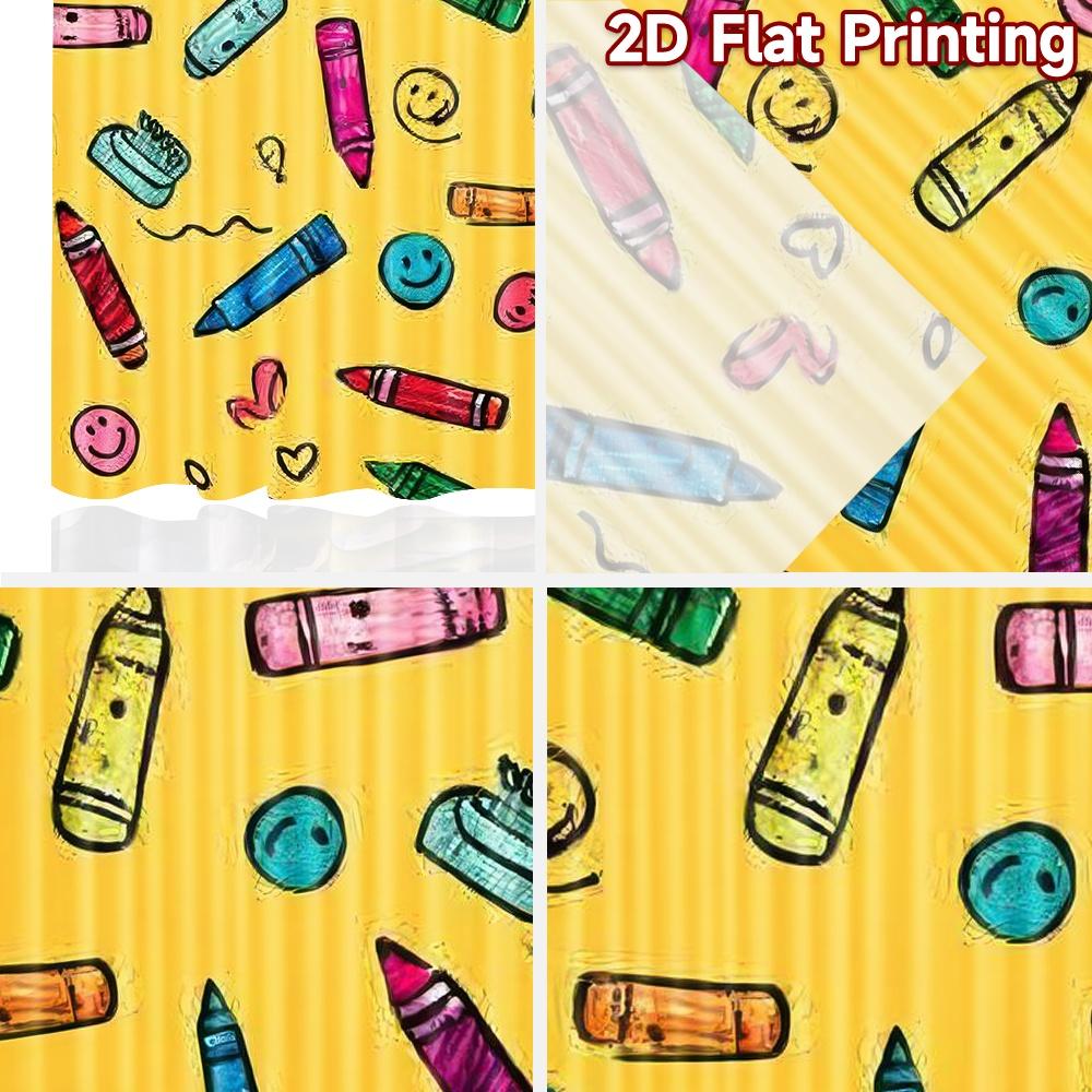 2D flat Photography Backdrop Popular Party Backdrop Crayon Doodles on Yellow 100% Polyester Anniversary Perfect for Wall and