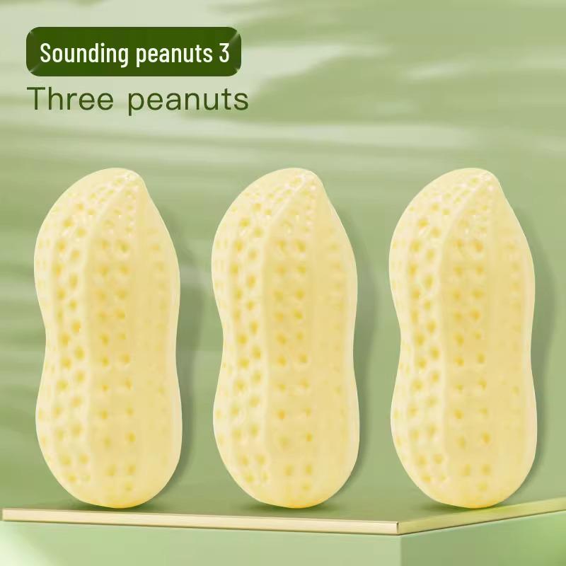 Peanut Sound Ball: Bite-Resistant Teething Toy for Dogs - Relieves Boredom, Suitable for Small to Large Breeds.