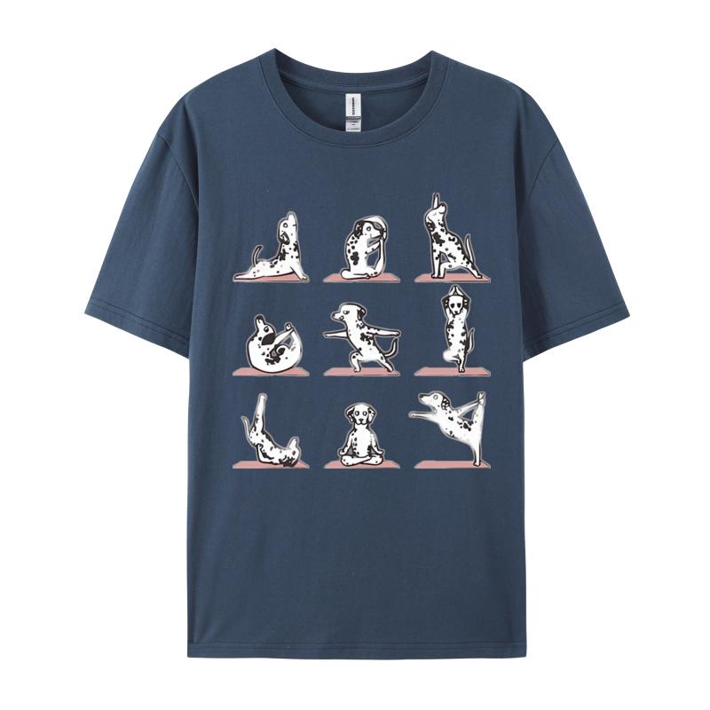 Dalmatian Yoga Tshirt Funny Vintage TShirt Unisex Cotton Humorous T Shirt Cute Tee Shirt Classic Clothing