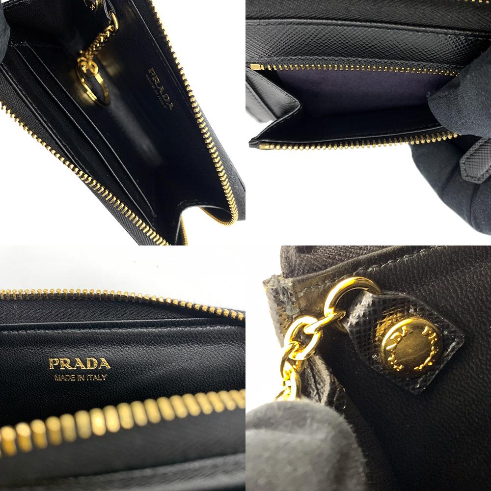 Used PRADACoin case leather unisex