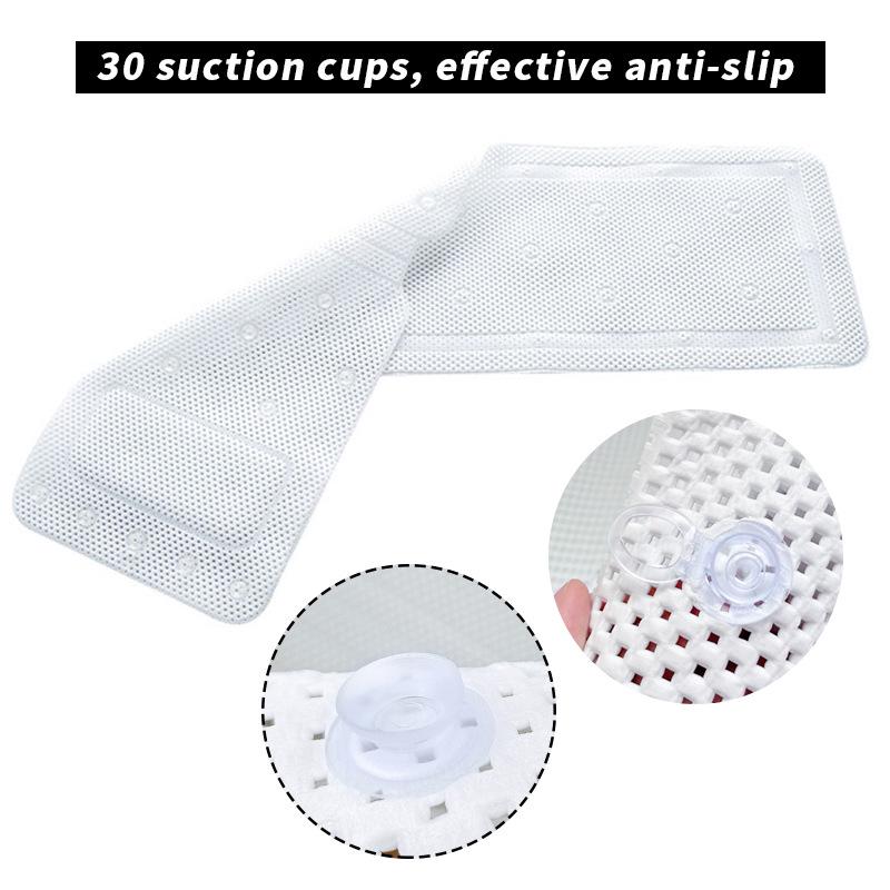 Anti-Slip PVC Bathtub Mat with Suction Cups, Pillow, and Backrest for a Relaxing Bubble Bath