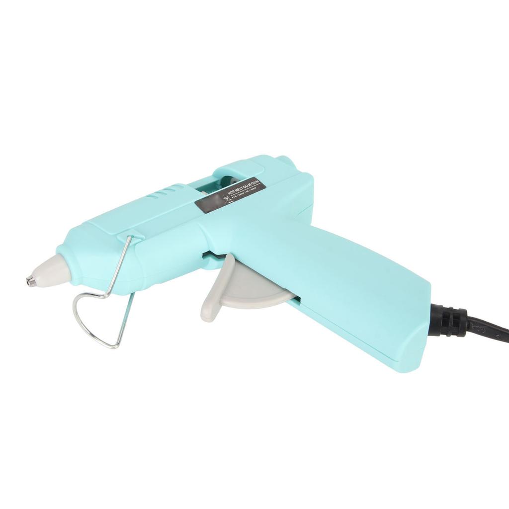 Hot Glue Tool 20W Fast Preheating DIY Mini Hot Melt Glue Machine with 30 Glue Sticks for Home School 110‑240V Blue US