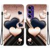 Leather Case Flip Handmade Pu For Samsung Galaxy A16 4g5g A165fa166b Antislip Shockproof Cover With Wrist Strap Heartrose Cat Designs