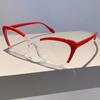 Vintage Cat Eye Women Eyeglasses Simple Multicolor Rim Blue Light Blocking Spectacles New Trendy Ins Brand Design Eyewear