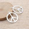 Peace Sign Charm Awareness Ribbon Pendant Charms Hippie Bohemian Alloy Jewelry Making Findings For DIY
