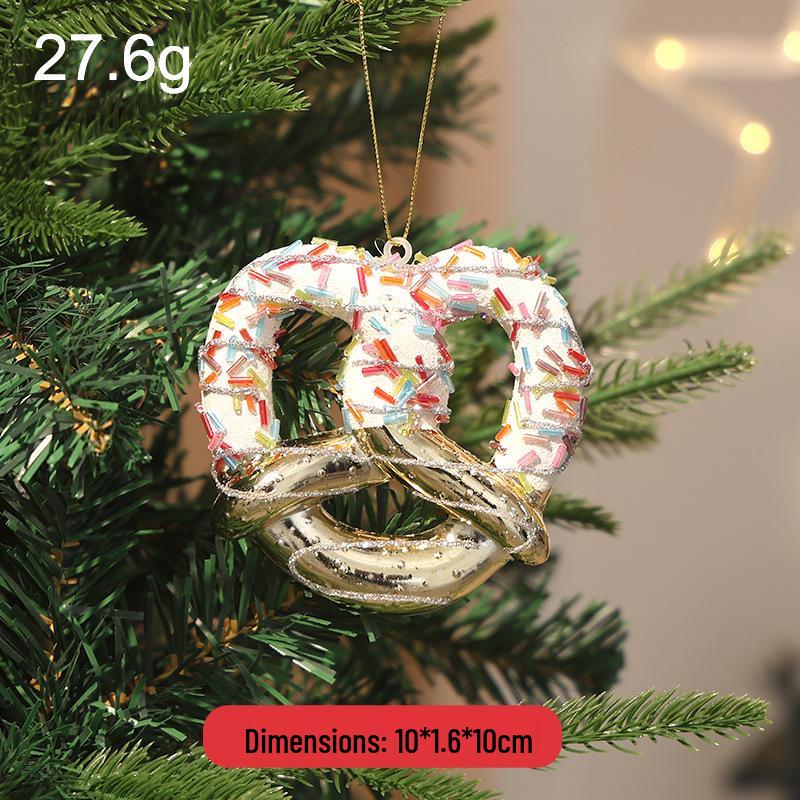 Pink Cartoon Christmas Tree Ornament with Glitter Sequins - Ins Style