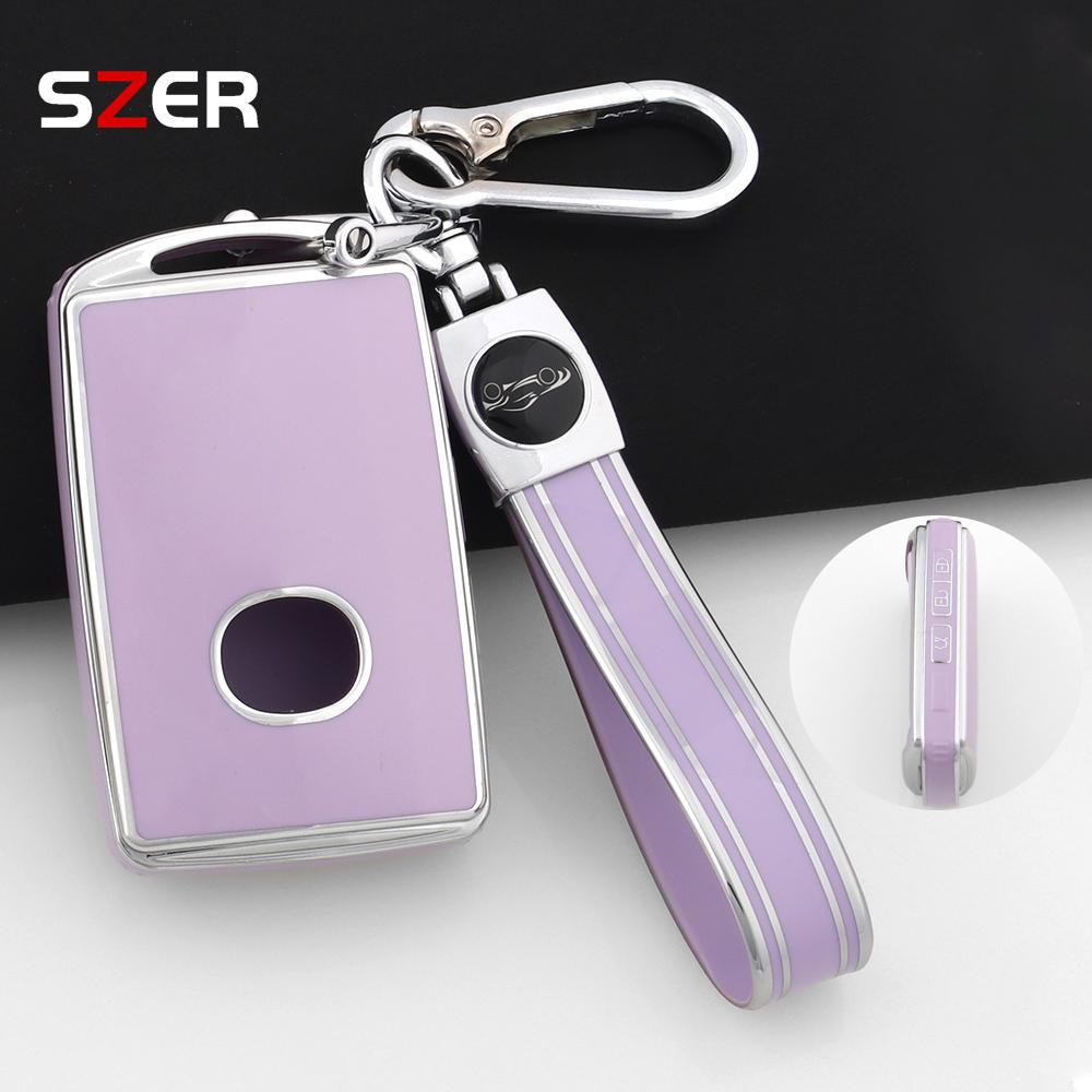 Pink Tpu Car Key Case Cover Shell For Mazda 3 Alexa Cx30 Cx-4 Cx5 Cx-5 Cx8 Cx-8 Cx-30 Cx9 Cx-9 Protector Keyless Fob Accessories