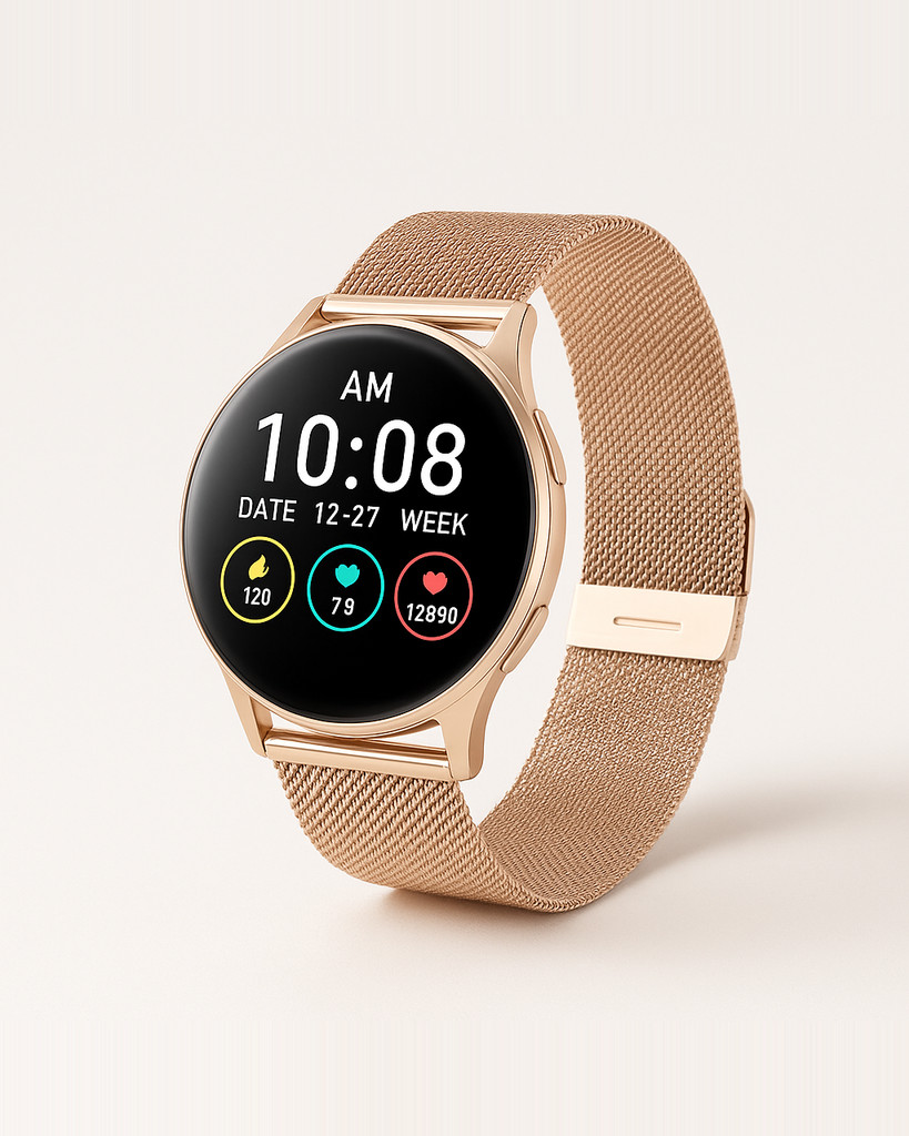 LIGE Montre connectée pour femmes, Bluetooth, appel, sport, étanche, pour Android et iOS