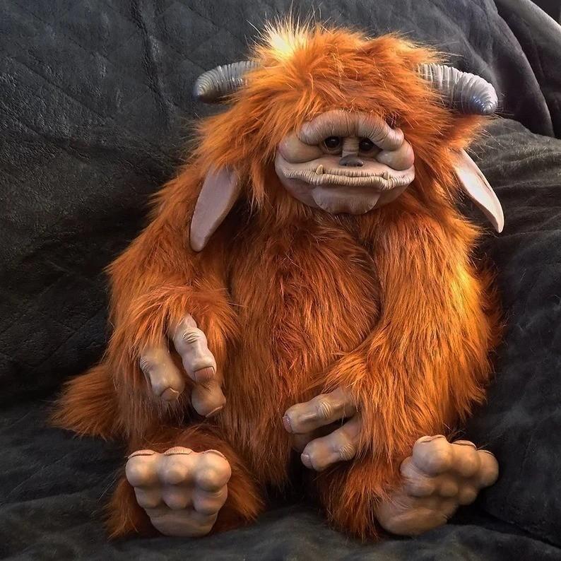 Labyrinth Ludo Animal Plush Large Mouth Creature Toy Halloween Horror Ornament