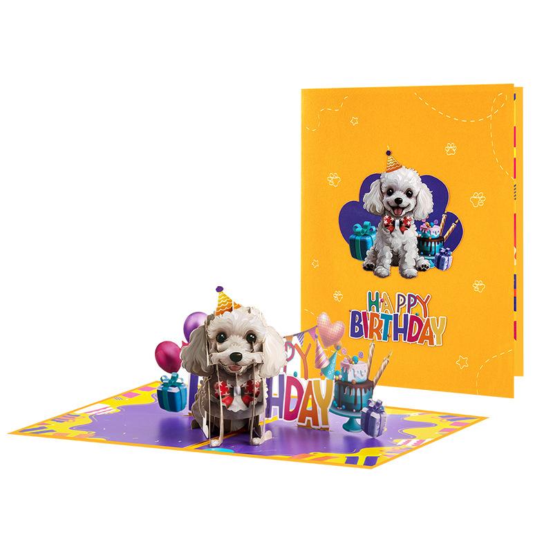 Merry Christmas 3D Greeting Card Creative PopUp Card 3D Forest Santa Reindeer Snowy Scenes Element 3D Postcard Holiday Supplies