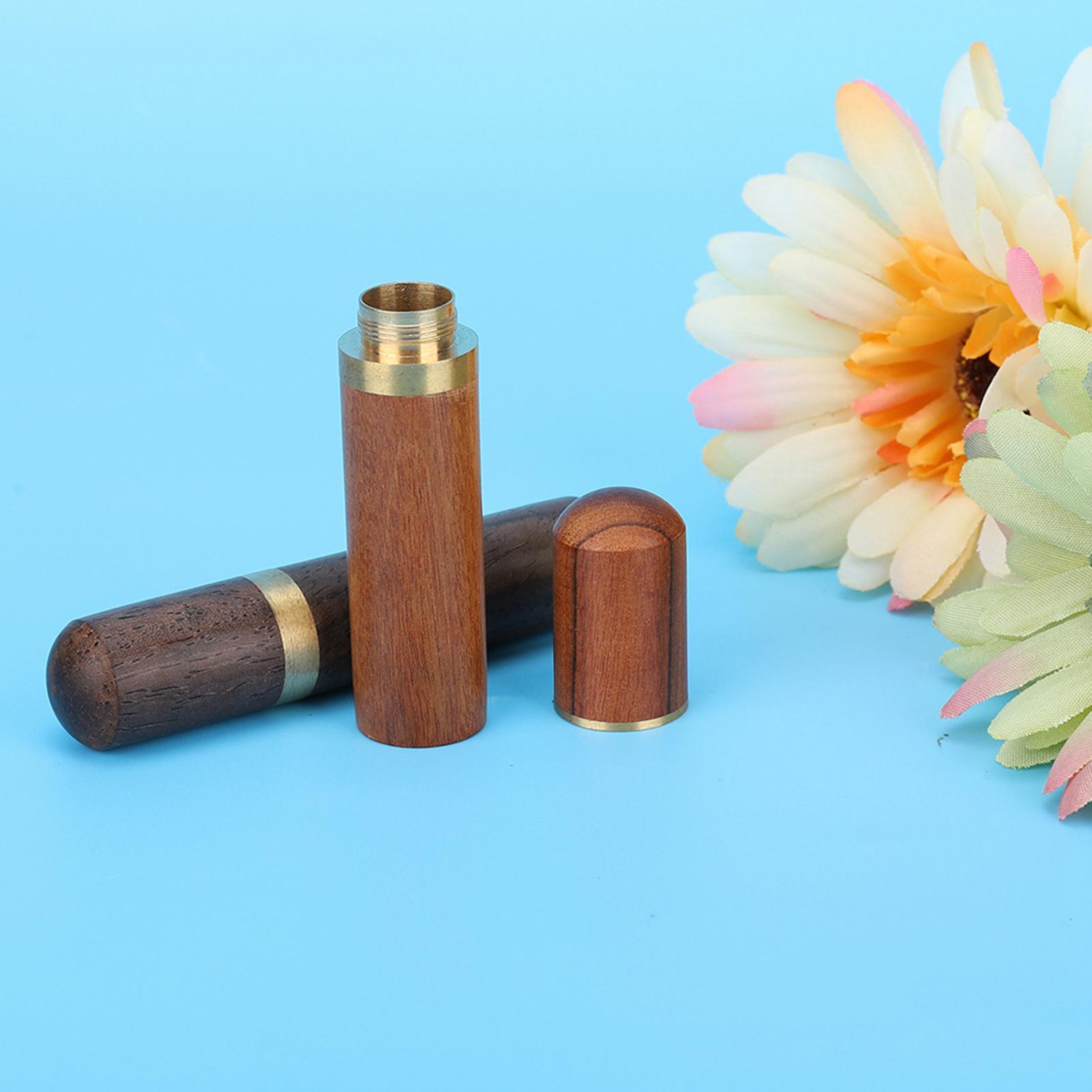 

2 шт. Бытовая ручная игольница Эбеновое дерево+Палисандр Контейнер для хранения игл Органайзер для кожаных инструментов для DIY(Черное дерево+Палисандр )