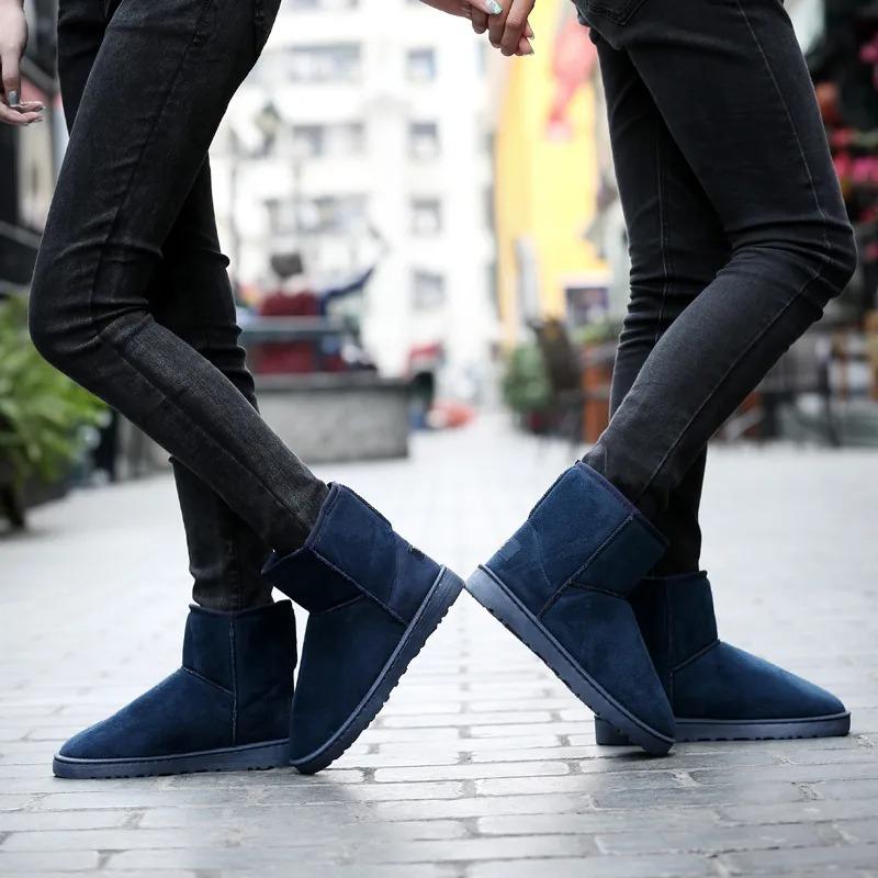 Snow Boots For Women Platform Warm Plush Men'S Winter Shoes Slip-On Ankle Men Botas Para Hombre