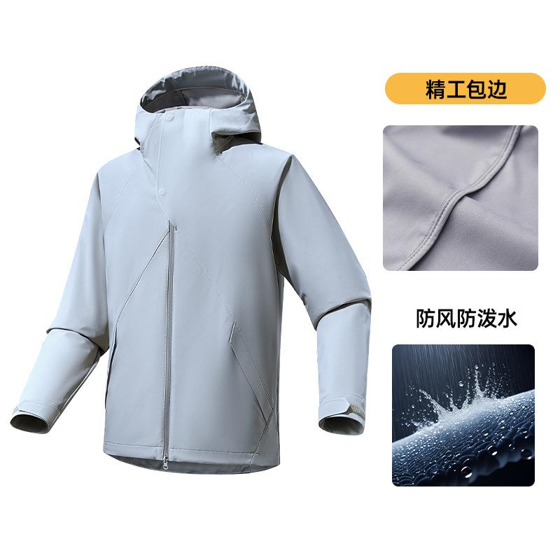 Heat-sealed Soft Shell Jacket Men's Business Quality Jacket Women's Outdoor Windproof Waterproof Velvet Warm Soft Shell Jacket