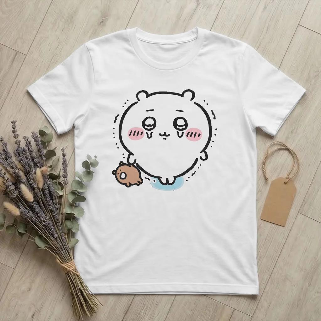 Vintage Rock Cartoon Cute Animal Graffiti Pattern Cotton Blend Loose Unisex Couple Short Sleeve Tops Holiday Fashion Clothes