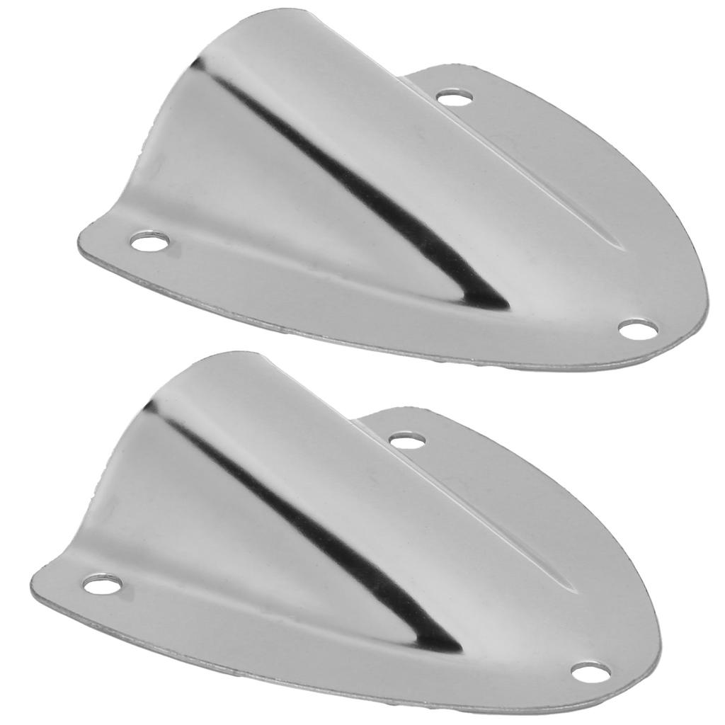 2pcs Clam Shell Vent Wire Pass Through Cover Polished Stainless Steel Accessory for Marine Boat