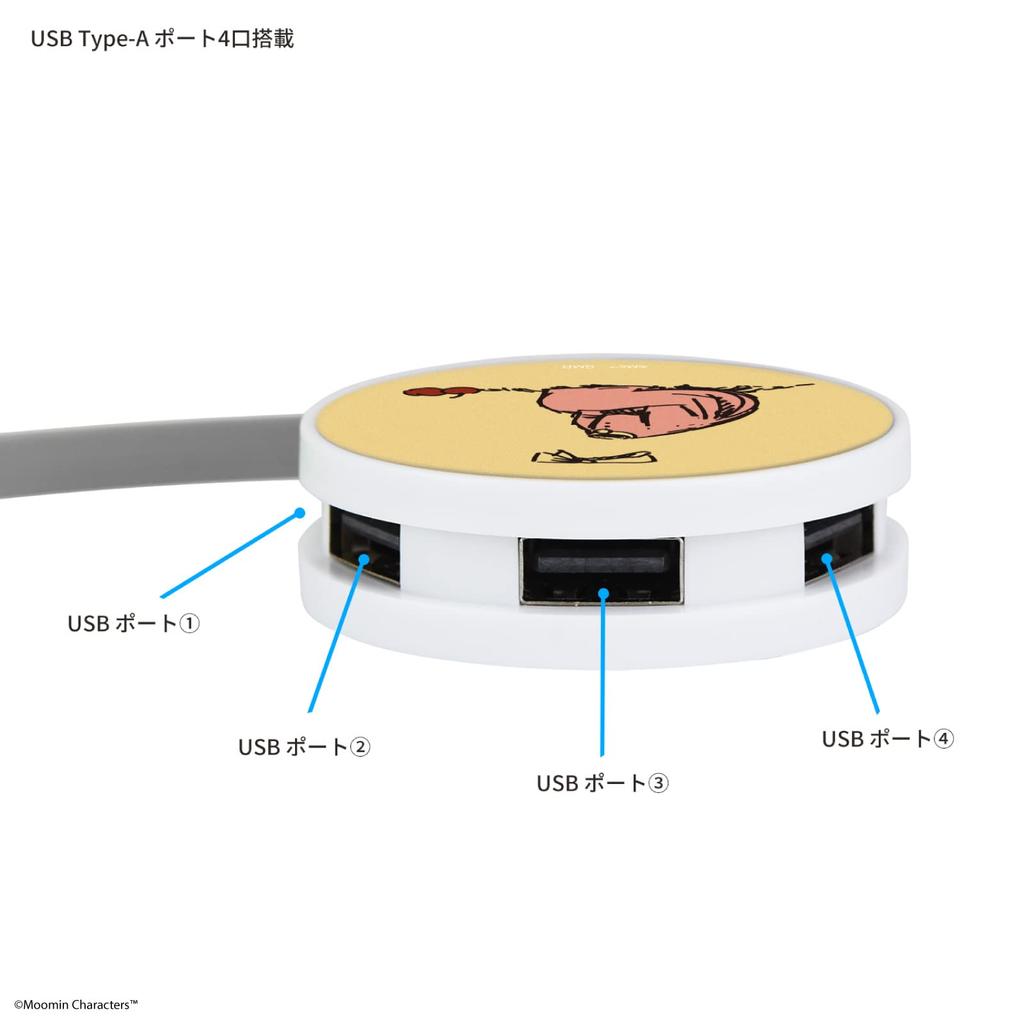 Gourmandies Moomin Round USB Garlic Hub, MMN-128E