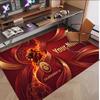 Personalized Crystal Velvet Carpet Galatasaray FC Pattern Non Slip Floor Rug