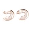 European and American Style C-shaped Tube Exaggerated Earrings Ins Style Light Luxury Fashion Versatile Simple Earrings Niche High-end Stud Earrings