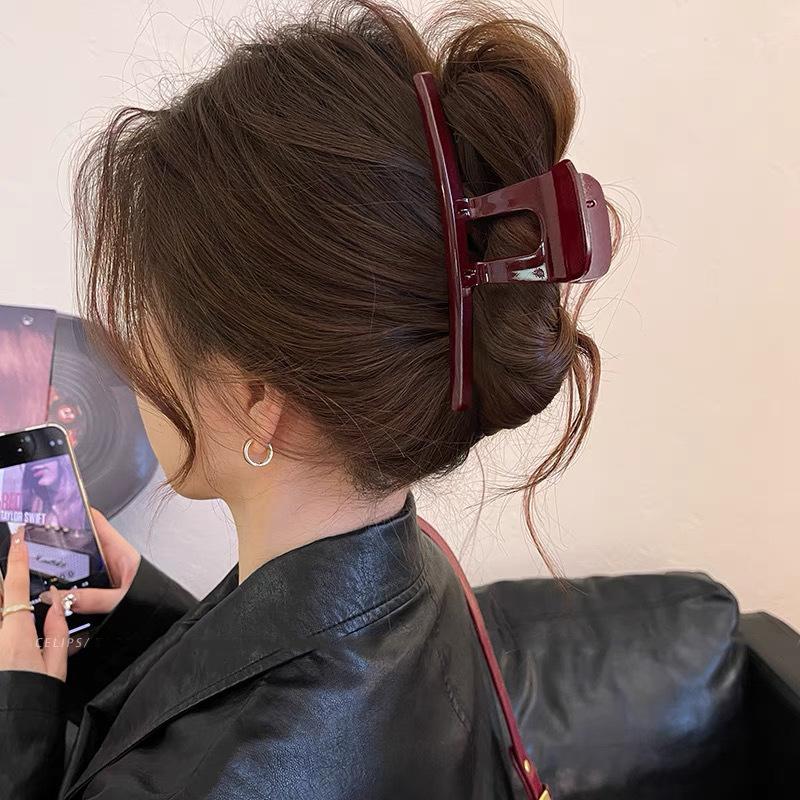 Anchor red ~ hair clip large shark clip hair clip women's back head clip hair accessories autumn and winter