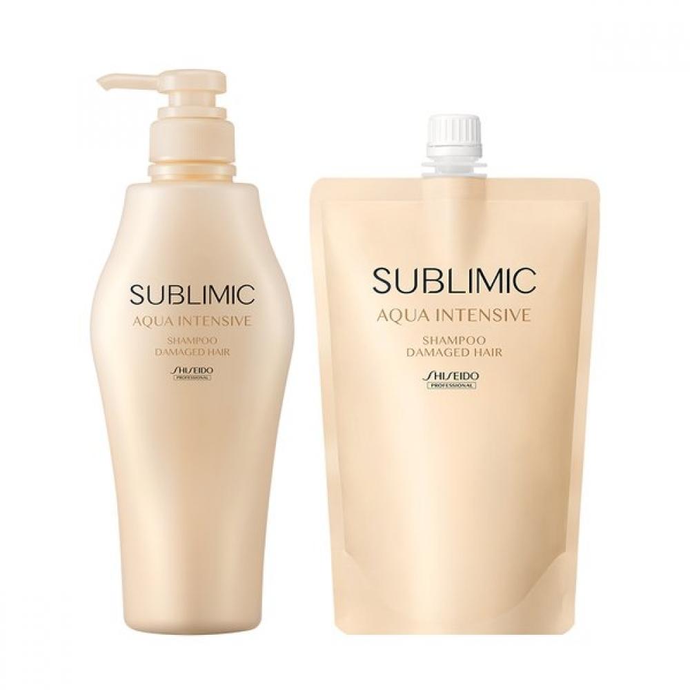 Shiseido Professional Aqua Intensive Shampoo For Damaged Hair 500ml + Refill 450 Single option