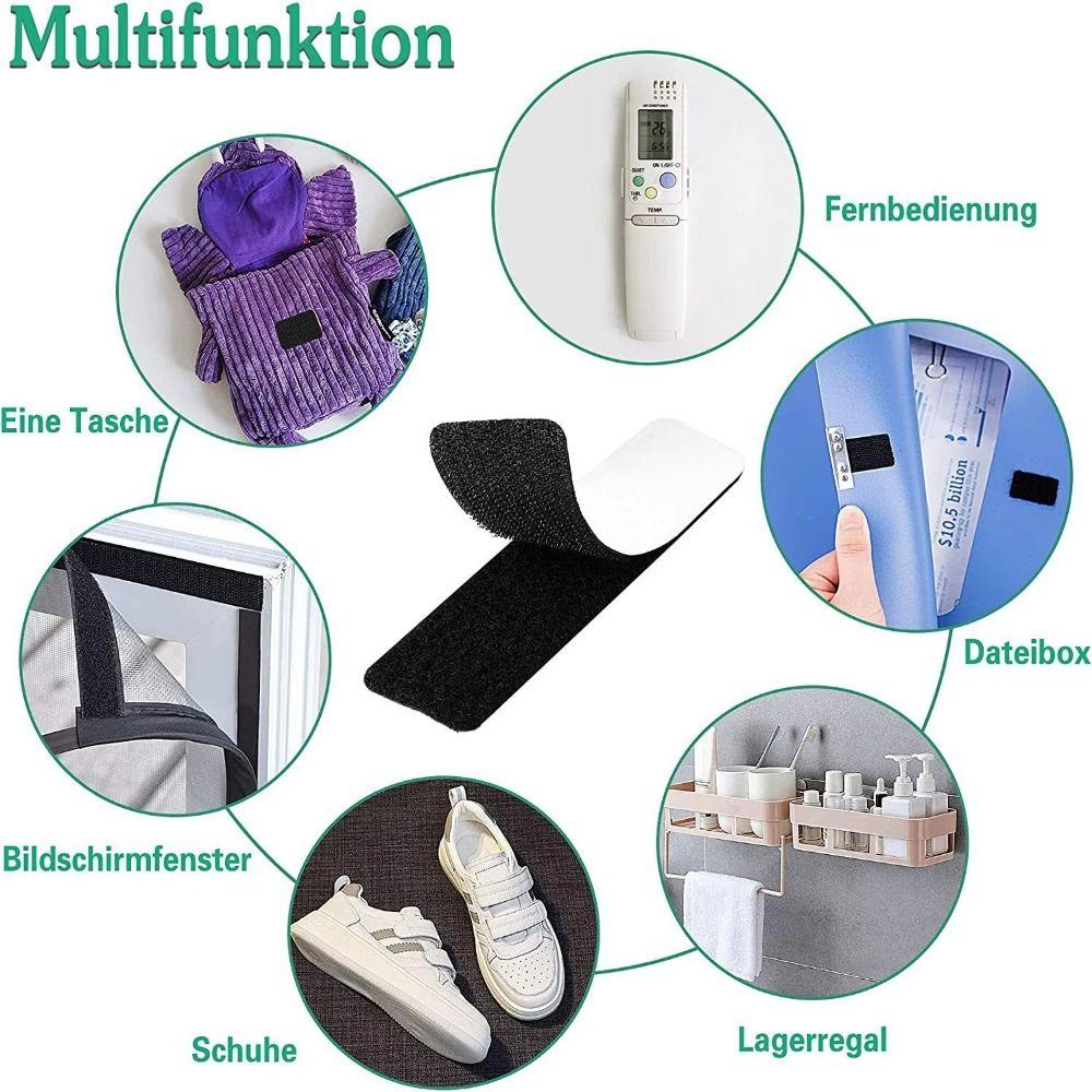 100pairs Strong Glue Hook and Loop Fastener Tape Self-Adhesive Mounting Strips  Carpet Gripping