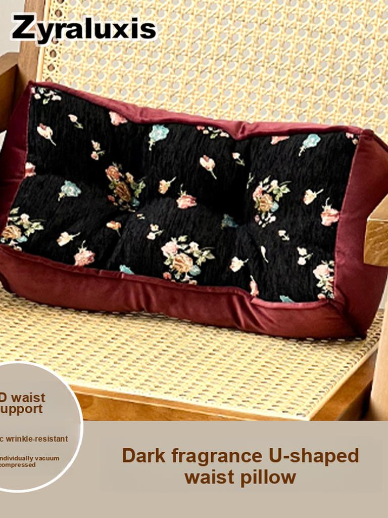 Women's Velvet Sofa Pillow with Floral Tie Dye Pattern for Living Room Bedroom Decor