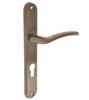 Interior Door Handle, Long Plate for Insert, Patina