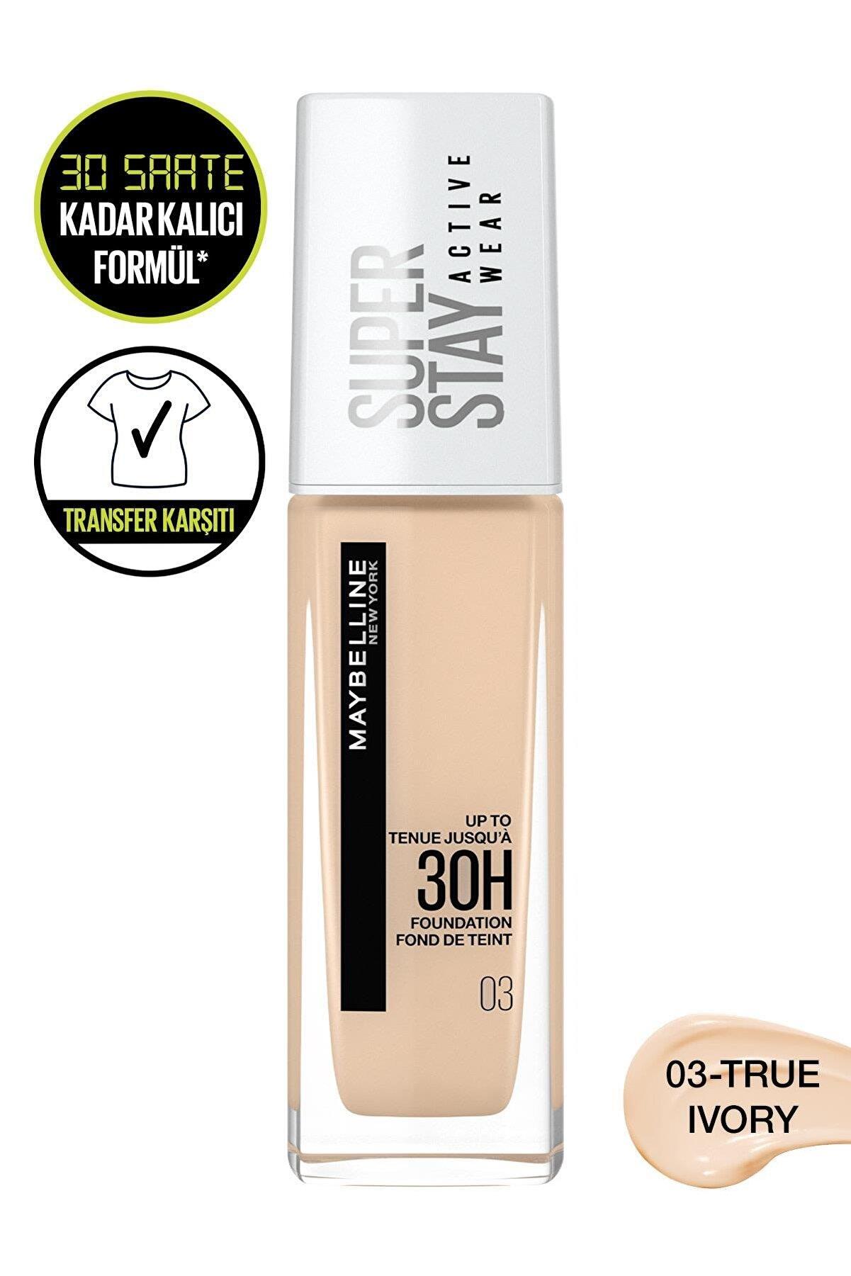 

Тональный крем для активной одежды Maybelline New York Superstay - 03 True Ivory