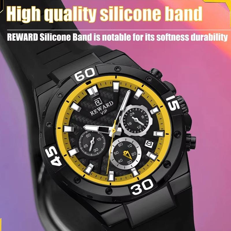 Mode Bunte Zifferblattuhr Herren Luxus Silikon Chronograph Sport Wasserdicht Quarz Herrenuhr Relogio Masculino