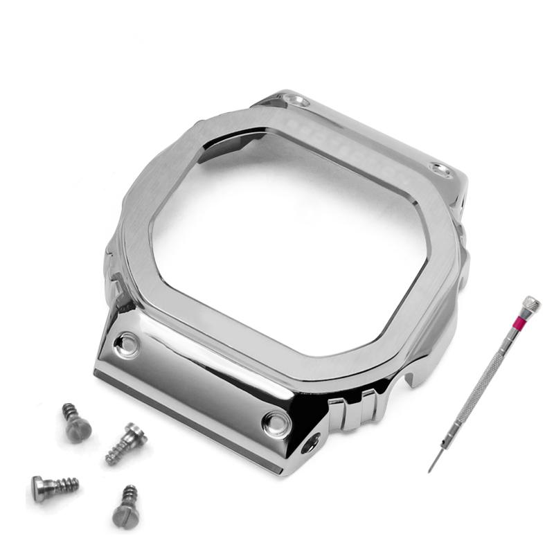 V4.0 Edelstahl-Armband für Casio G-Shock DW-5600 DW5600 GW-B5600 DW-5030 GB-5600 GWX-5600 Uhrenarmband Gehäuse Stahllünette